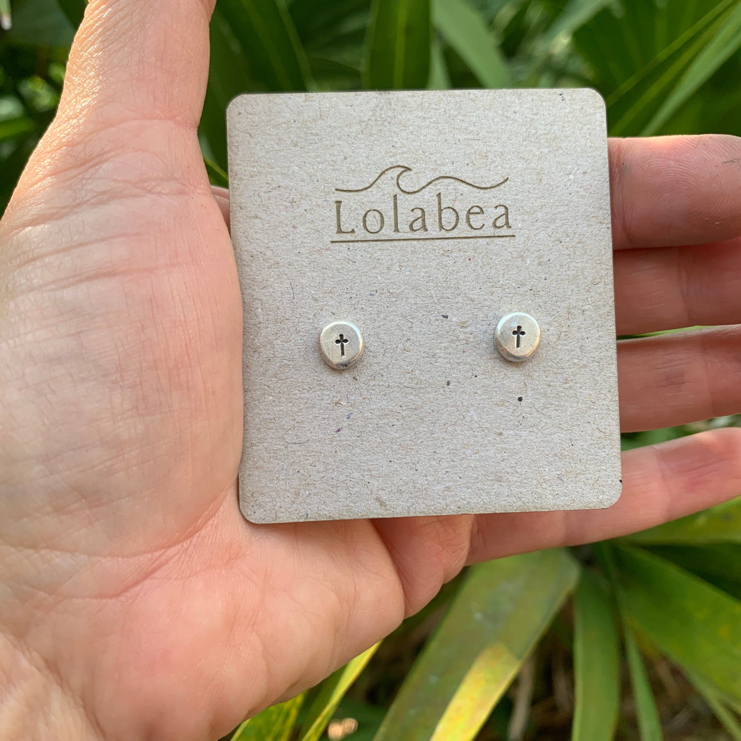 Cross Nugget Studs