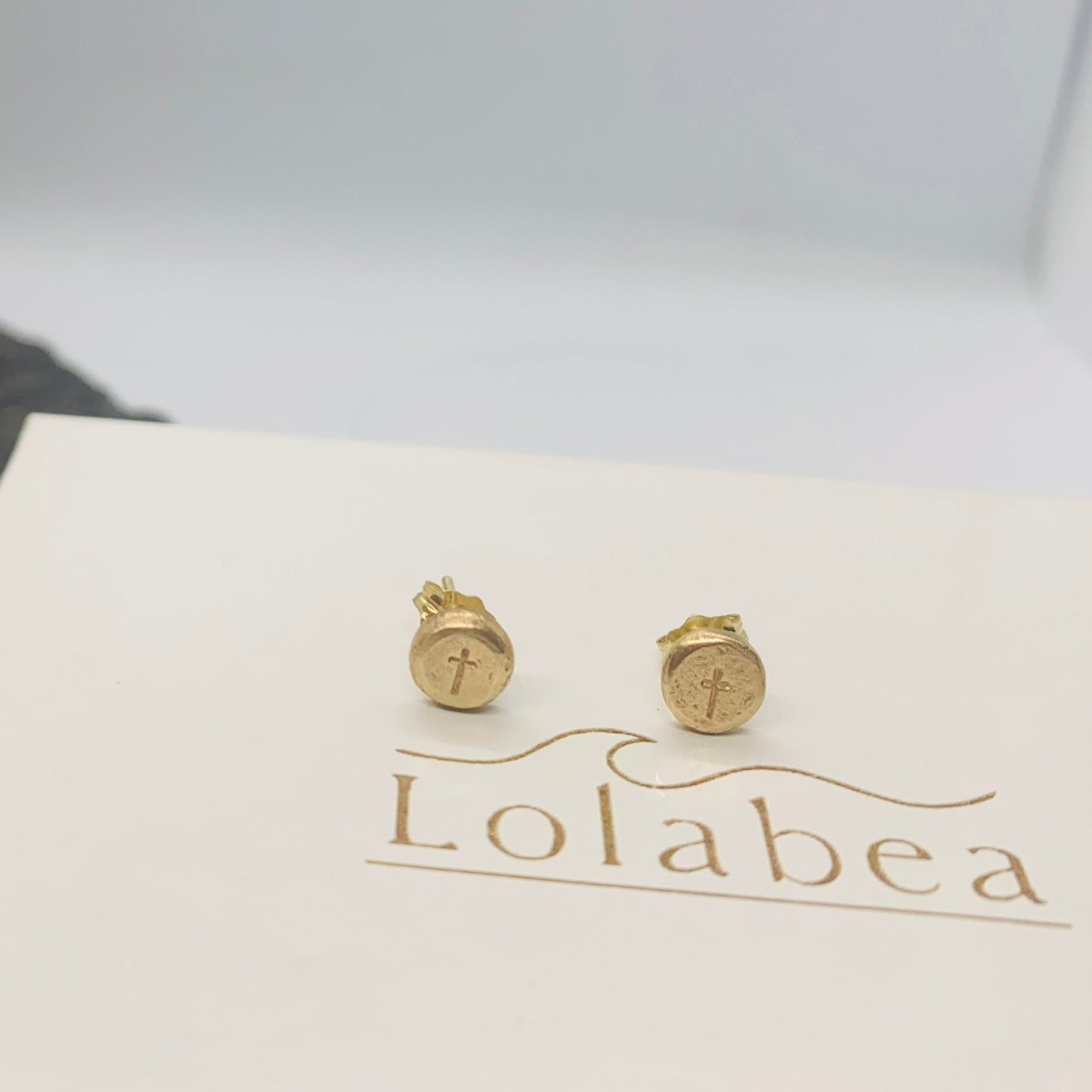 Golden Cross Studs
