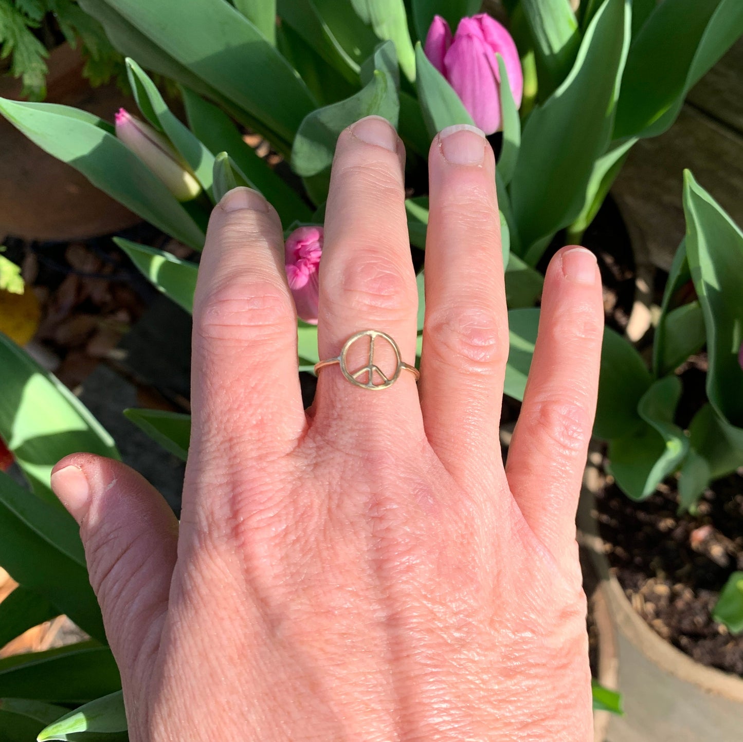 Golden Peace Ring