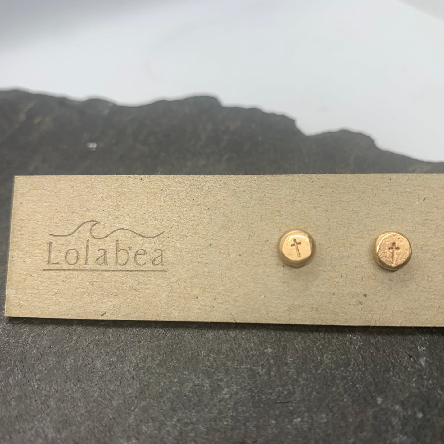 Golden Cross Studs