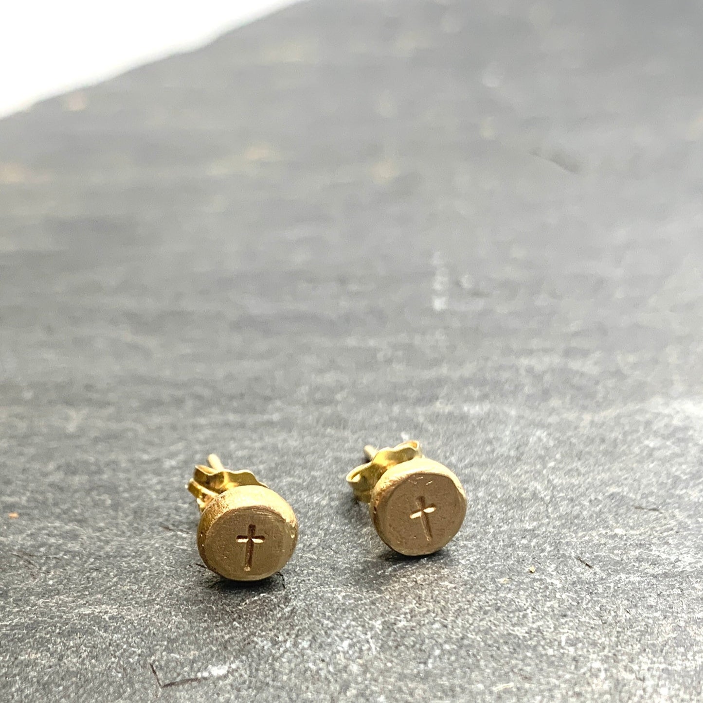 Golden Cross Studs