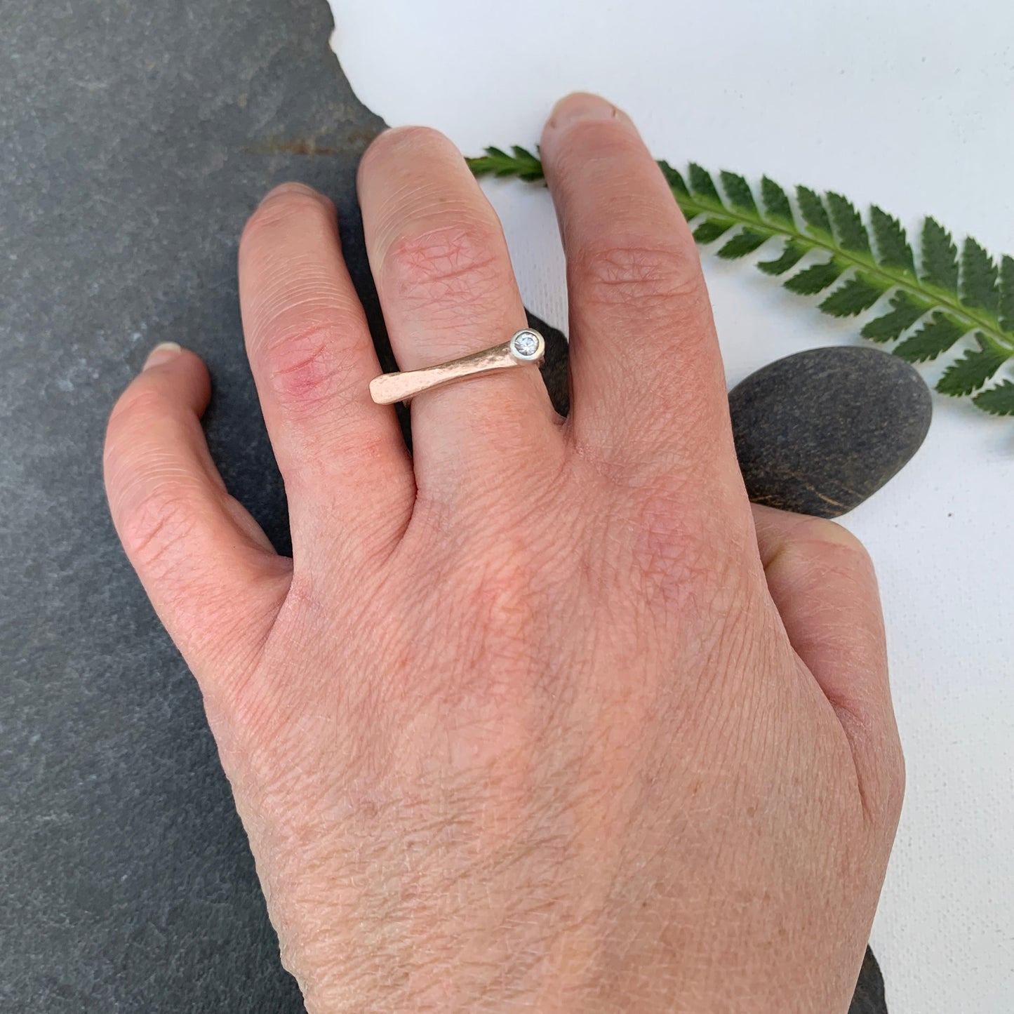 Sapphire Paddle Ring