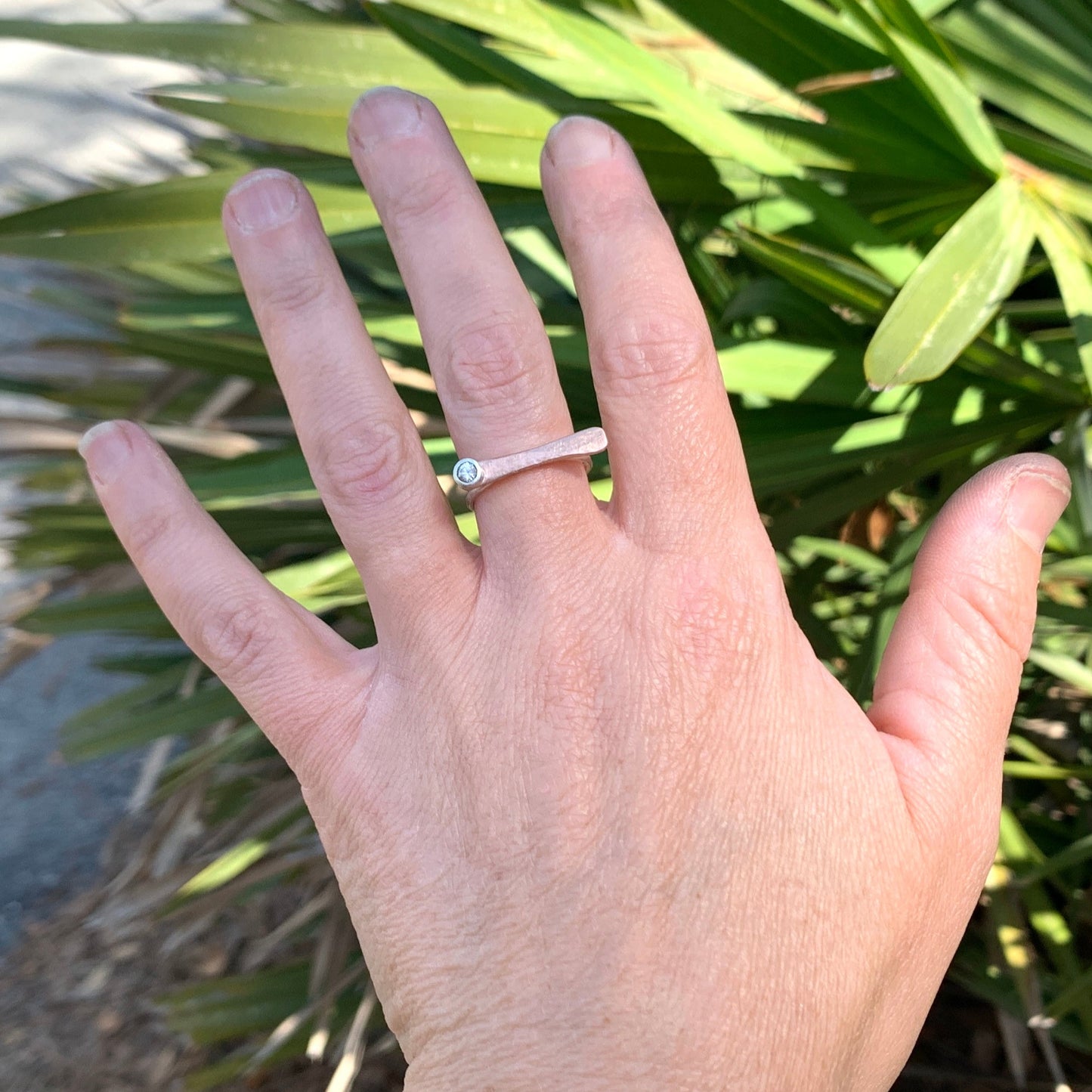 Sapphire Paddle Ring