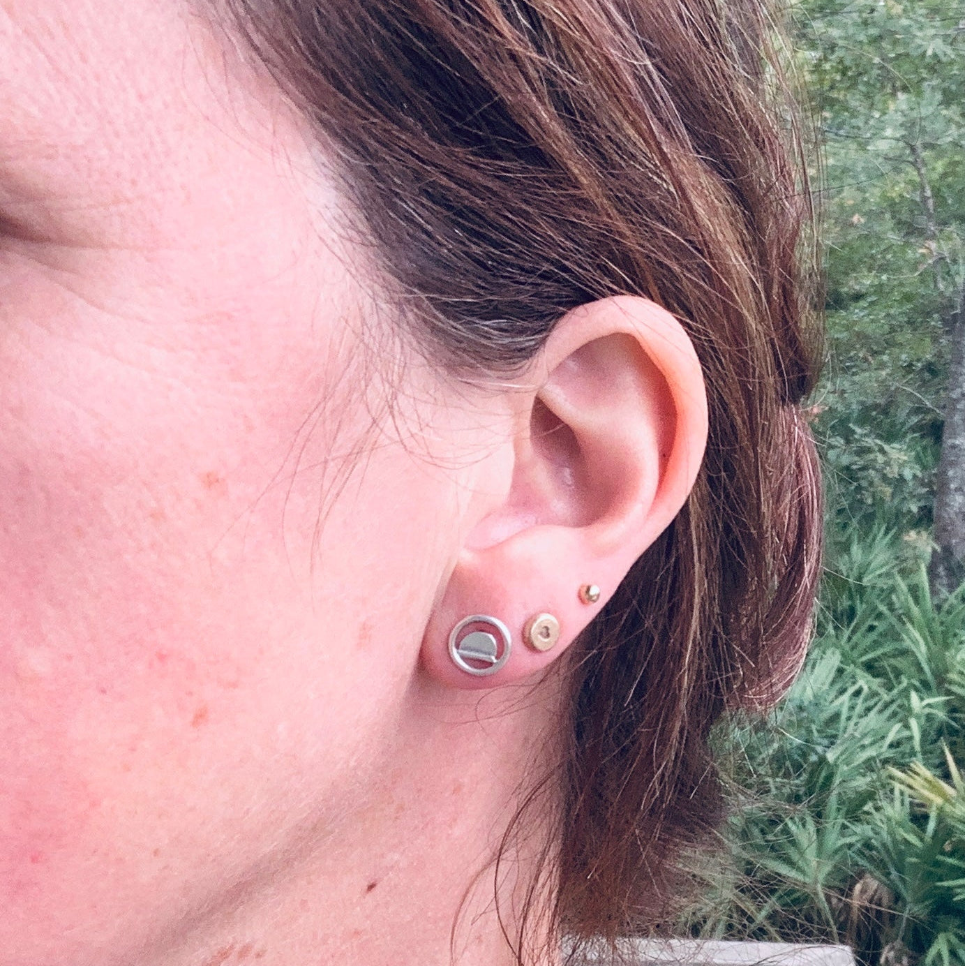 Silver Sunset Studs
