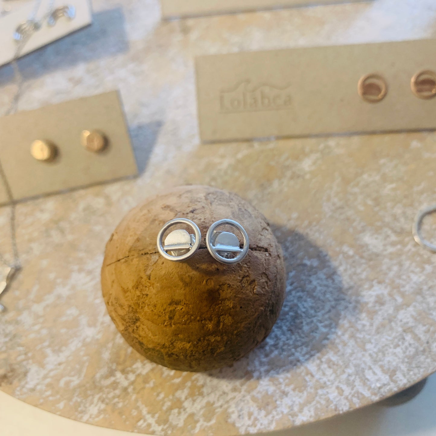 Silver Sunset Studs