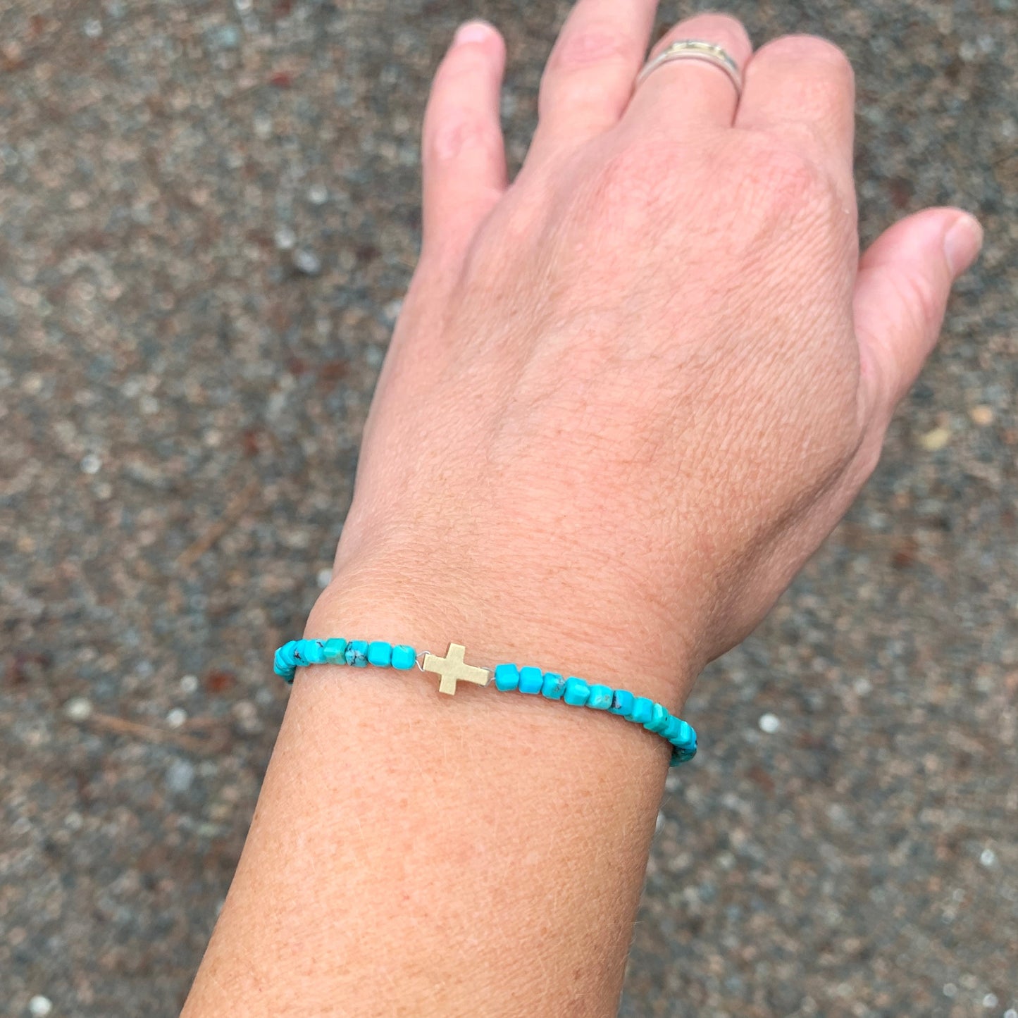 Golden Turquoise Cross