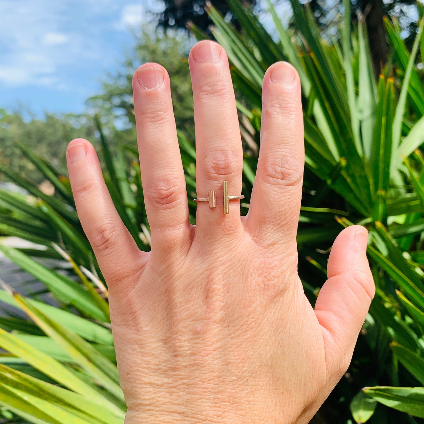 Double Bar Shimmer Ring