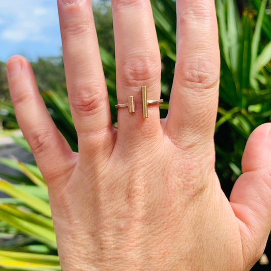 Double Bar Shimmer Ring
