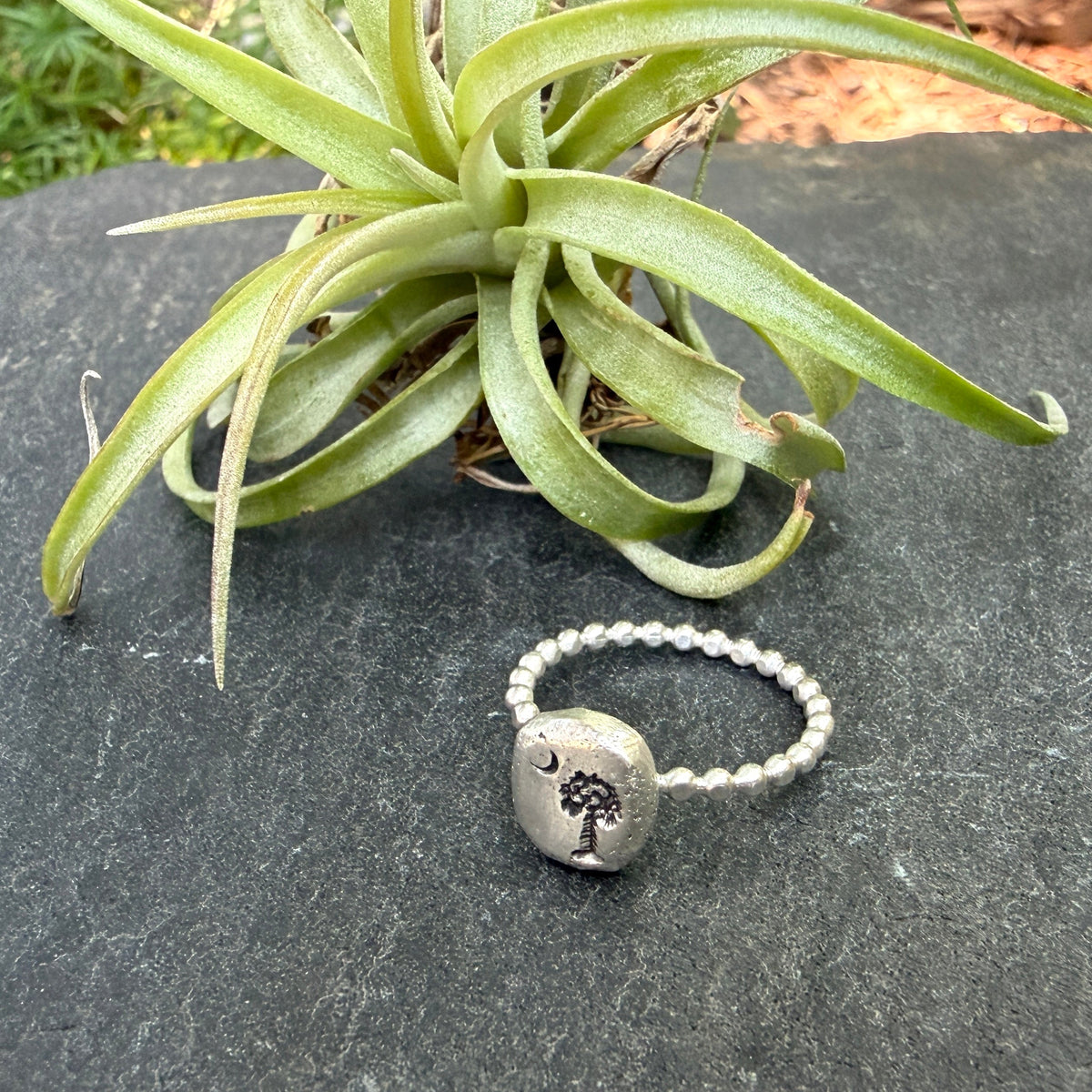 Palmetto Pebble Ring