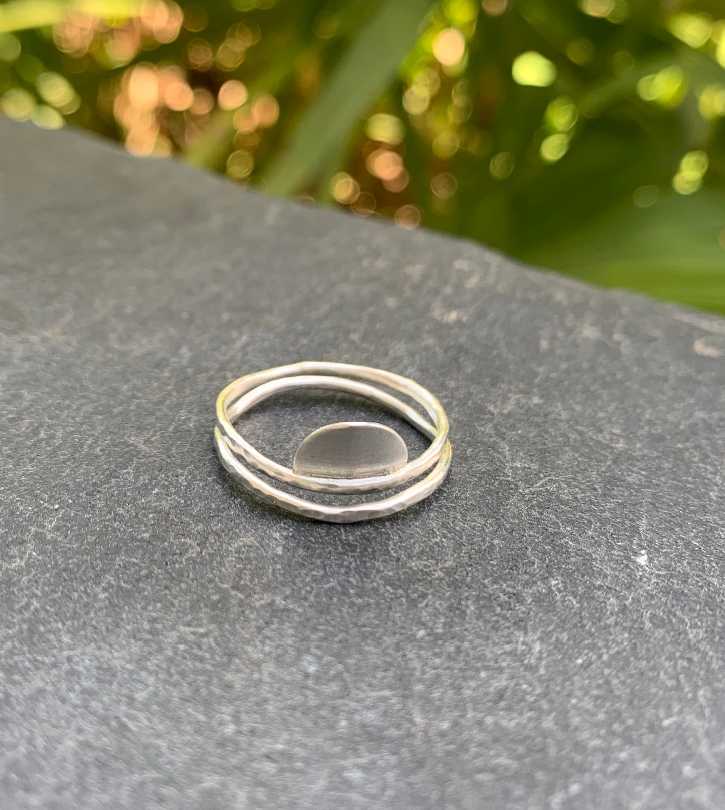 Silver Sunset Rings
