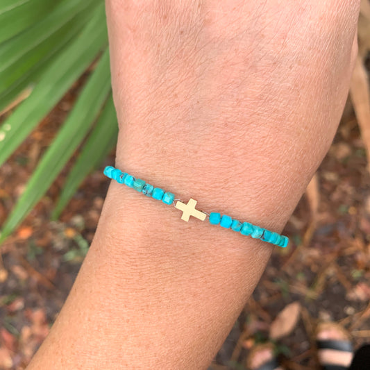 Golden Turquoise Cross
